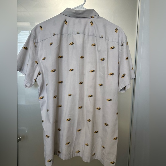 TORI RICHARD White Hawaiian S/S Shirt Large Multicolor Embroidered Fish - Picture 3 of 4